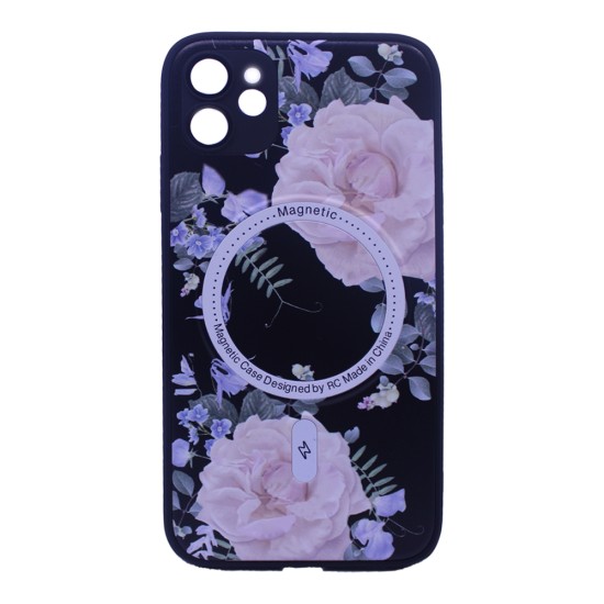 Flower Design Magnetic Case for Apple iPhone 11 Black Flower Design Magnetic Case for Apple iPhone 11 Black